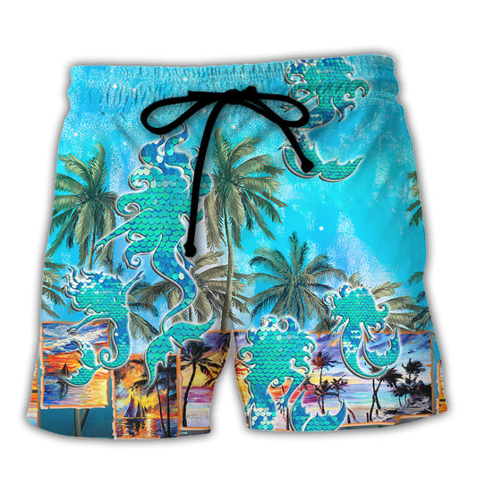 Beach Saved Me Funny Beach Lover Peach Quote - Beach Short