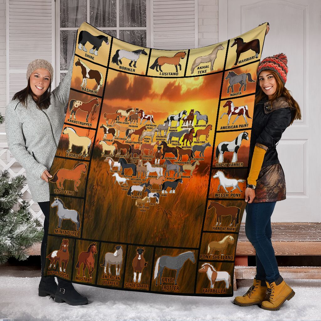 Horse I Love Horses Flannel Blanket For Bedroom Couch And Daily Comfort