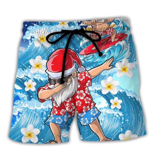Dabbing Santa Fun Summer Christmas In July – Beach Short