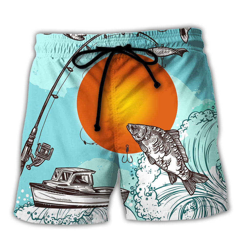 Fishing I Fish So I Don’t Choke People Humor - Beach Short