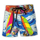 Windsurfing Life Begins At 25 Knots Windsurf Theme – Beach Short