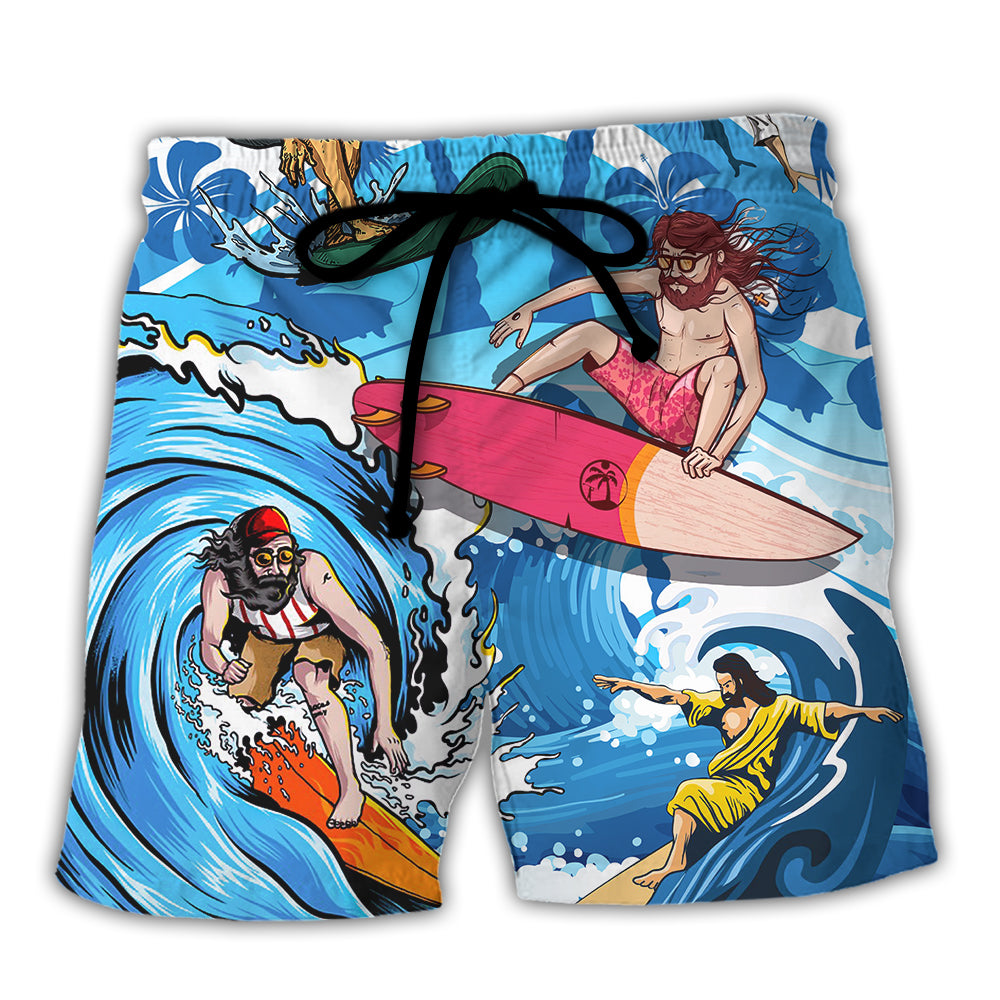 Surfing Haters Will See You Walk On Water Surf Humor – Beach Short
