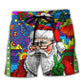 Hippie Santa Funny Christmas Style – Beach Short