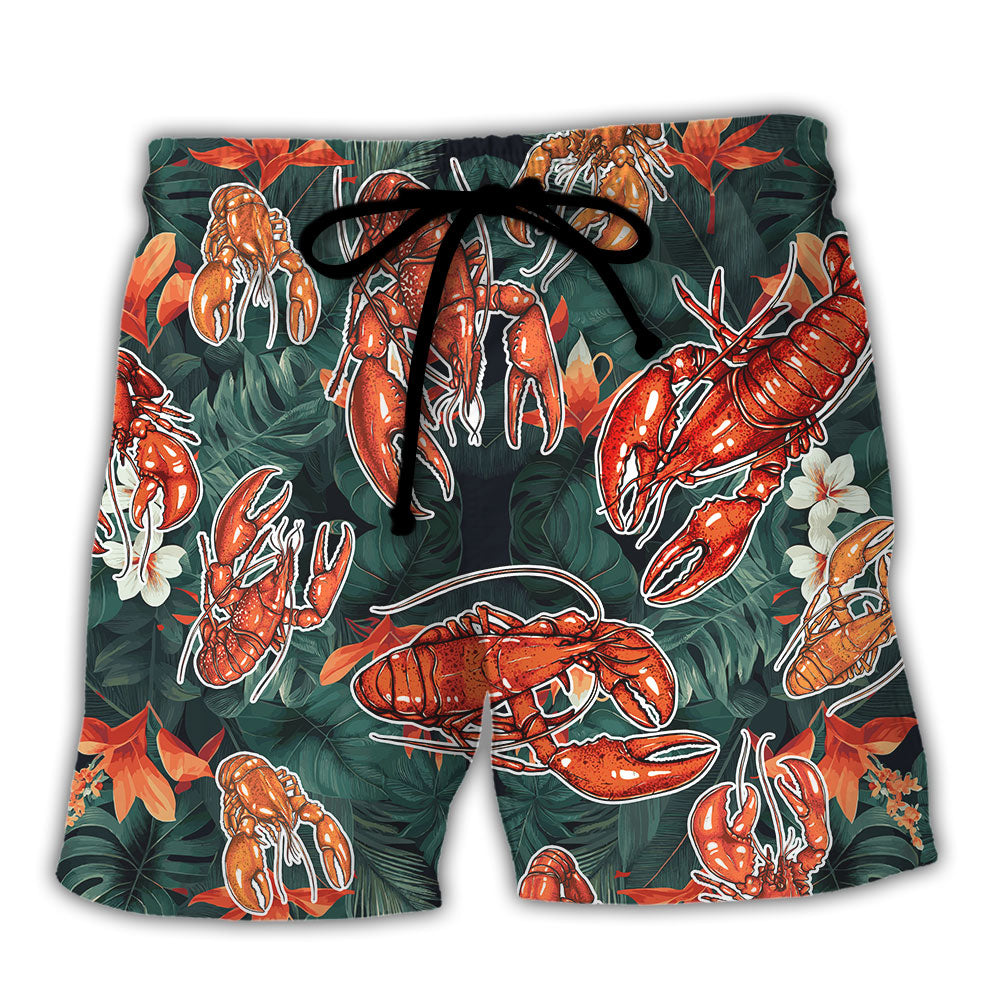 Lobster Funny Quote About Lobsters Falling In Love Tropical Style – Beach Short