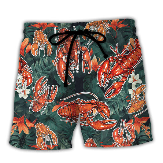 Lobster Funny Quote About Lobsters Falling In Love Tropical Style – Beach Short