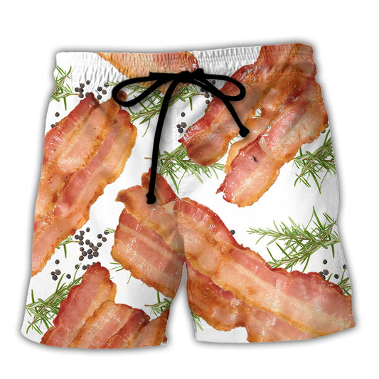 Bacon Lover Funny Food Art – Beach Short