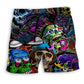 Skull Colorful Mixed Art Style – Beach Short