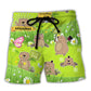 Groundhog Spring Day Flower Vibe – Beach Short