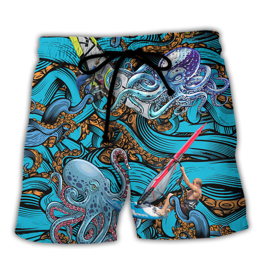 Windsurfing Don’t Fear Falling Keep Flying Surf - Beach Short