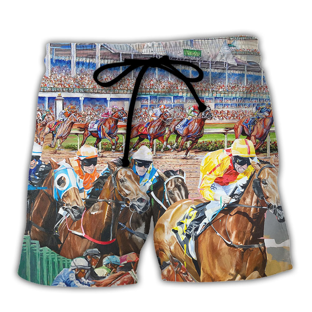 Horse Riding Horse Because People Annoy Me - Beach Short