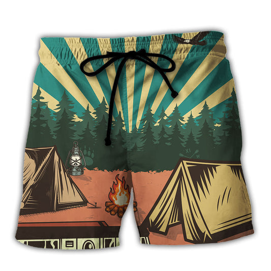 Camping Not All Who Wander Are Lost Outdoor Theme – Beach Short