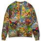 Colorful Lovely Cat Art Design – Sweater - Ugly Christmas Sweater