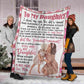 Family To My Daughter Love Mom Daughter 50 x 60 Inch Flannel Blanket For Living Room And Bedroom Styling