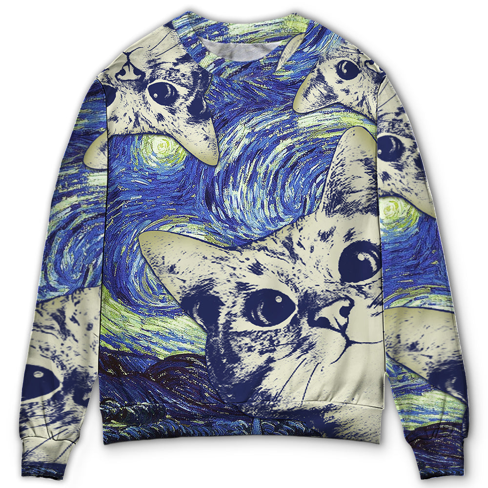 Cute Cat Love Life Design – Sweater - Ugly Christmas Sweater