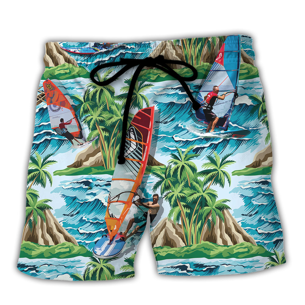Windsurfing I Windsurf And I Know Things Windsurf Humor – Beach Short