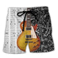 Bass Guitar Musician Art Style – Beach Short