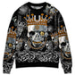 Blue Smoke Flaming Skull Art – Sweater - Ugly Christmas Sweater