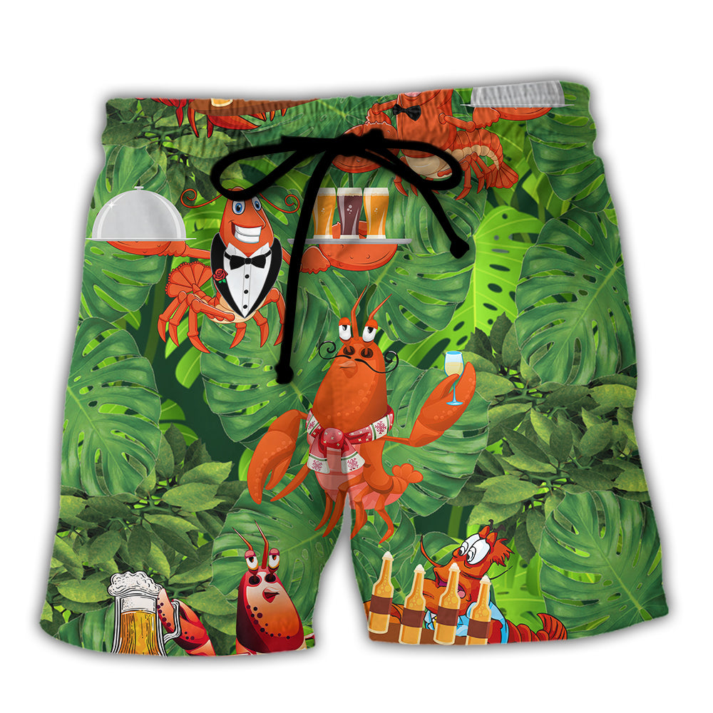 Lobstering Beer And Lobster Fix Everything - Beach Short