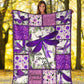 Epilepsy Awareness Butterfly Flannel Blanket For Cozy Home Lounging And Gifting