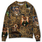 Vintage Cat Love Machine Art – Sweater - Ugly Christmas Sweater