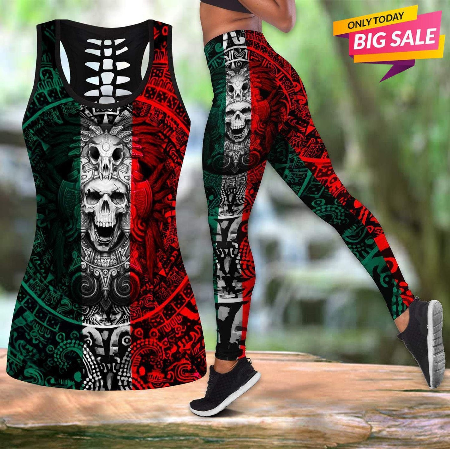 Classic Mexican Aztec Warrior – Hollow Tank Top