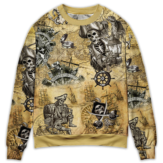 Pirate Skull Adventure Sail Style – Sweater - Ugly Christmas Sweater