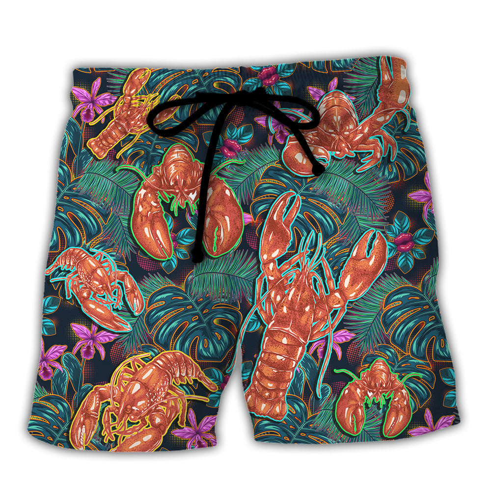 Lobster More Than One Lobster Tropical Vibe – Beach Short