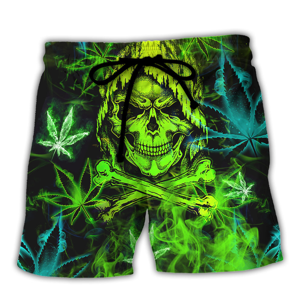 Skull Bold Humor Graphic About Reaching A New Level Of Attitude – Beach Short