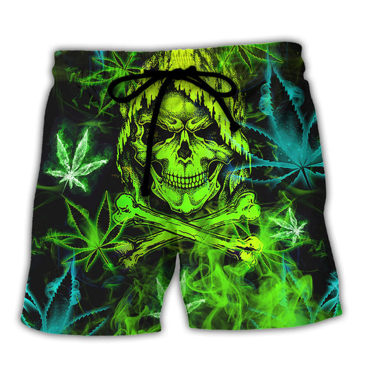 Skull Bold Humor Graphic About Reaching A New Level Of Attitude – Beach Short