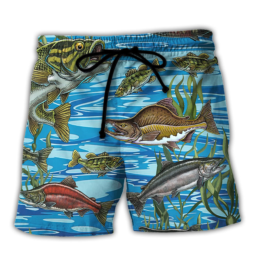 Fishing May The Fish Be With You Humor – Beach Short