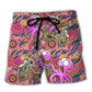 Octopus Cycling Tropical Vibe Art – Beach Short