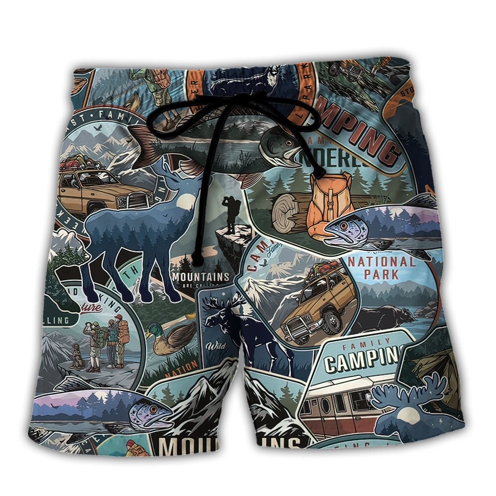 Camping When You Can Walk Among Strangers Outdoor Theme – Beach Short
