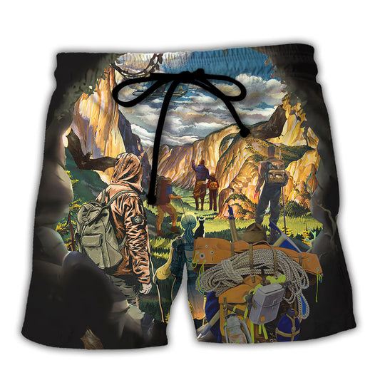 Backpacking Funny Saved Me Backpacker Life Quote - Beach Short