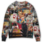Beautiful Cats Playing Poker Art – Sweater - Ugly Christmas Sweater