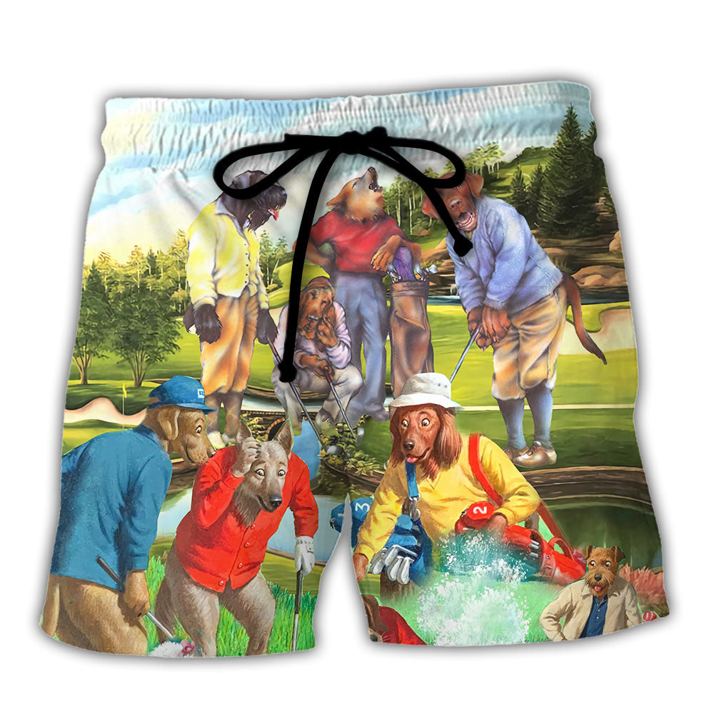 Golf Not Over The Hill Just On The Back Nine Humor - Beach Short