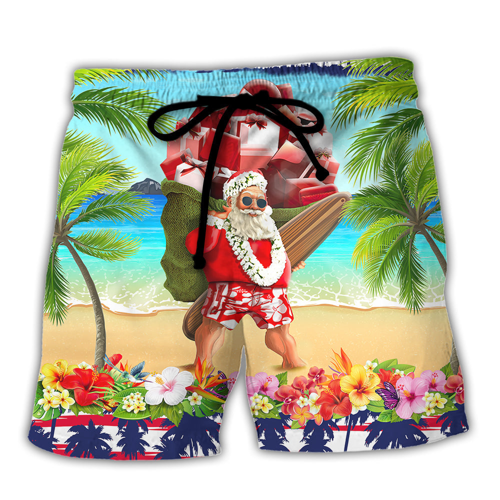 Santa At The Beach Christmas In July – Beach Short