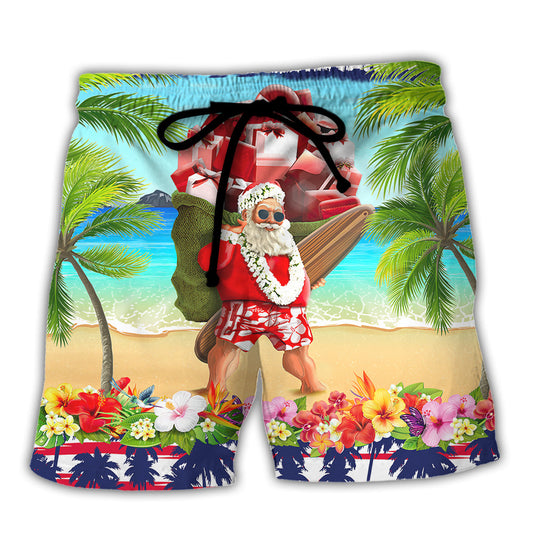 Santa At The Beach Christmas In July – Beach Short
