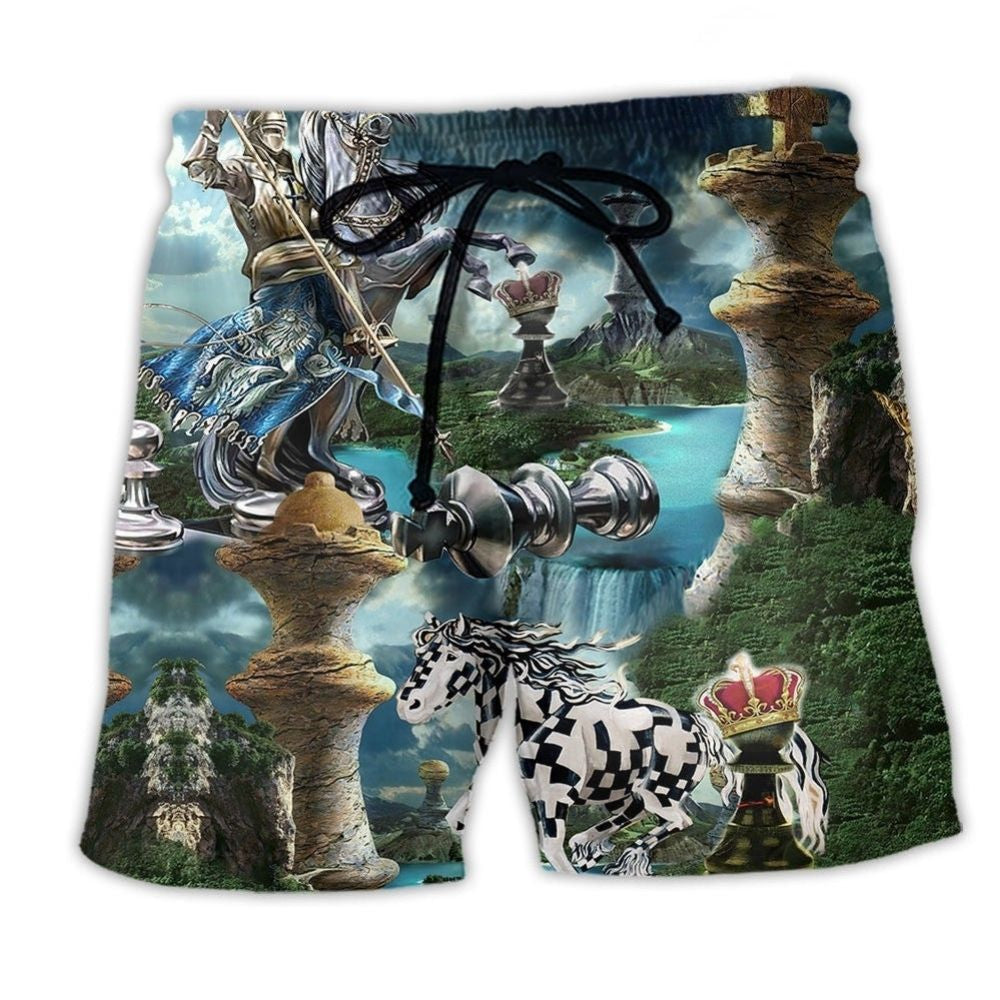 Chess Is Life Mountain Style - Beach Short