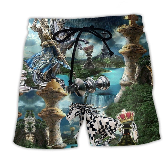 Chess Is Life Mountain Style - Beach Short