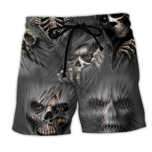 Skull What Scares You Excites Me - Beach Short