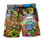 Skull Colorful Lifestyle - Beach Short