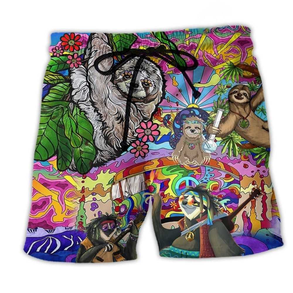 Sloth Animal Life Lover - Beach Short