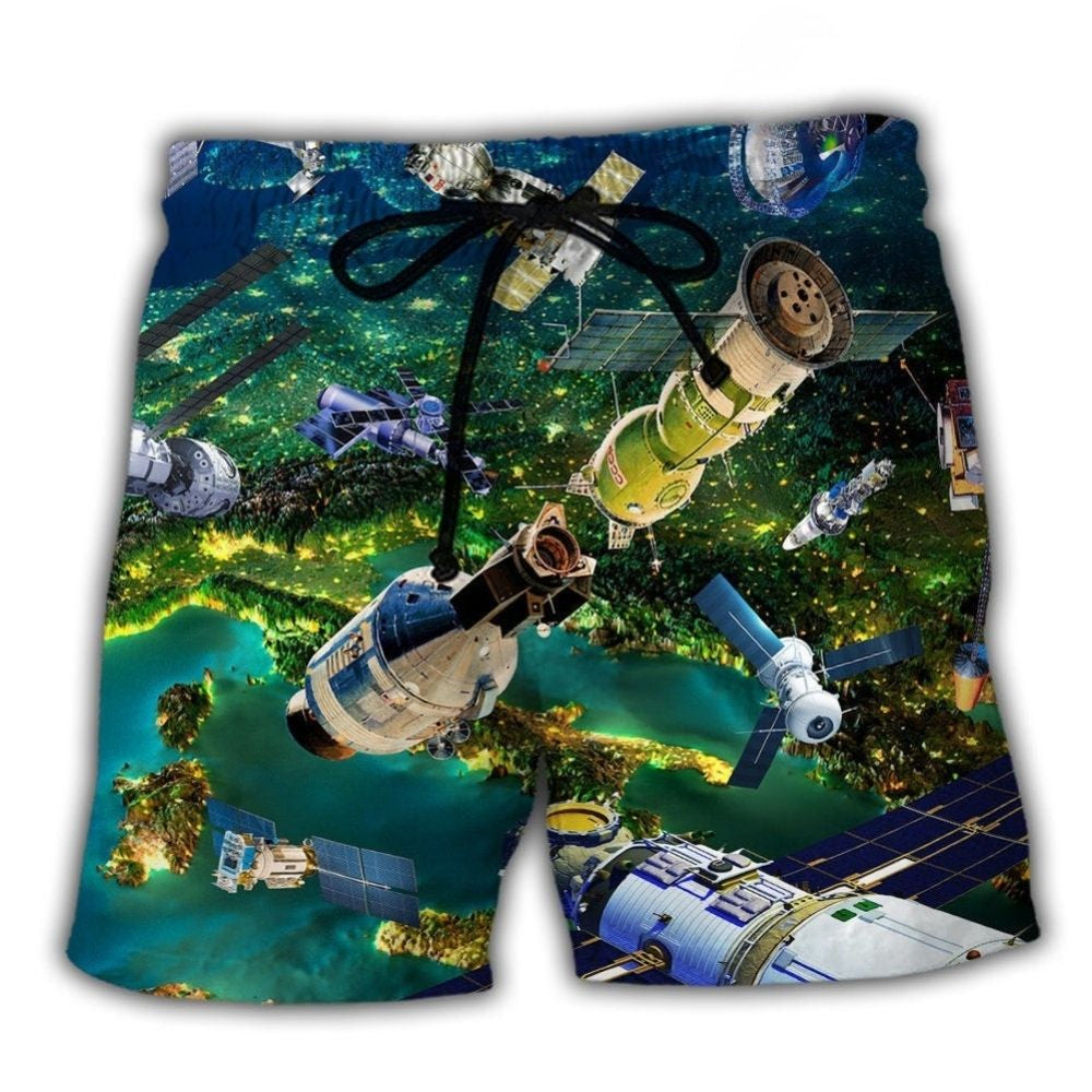 Satellite Need More Green Space - Beach Short