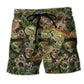 Skull Green Cactus Style - Beach Short
