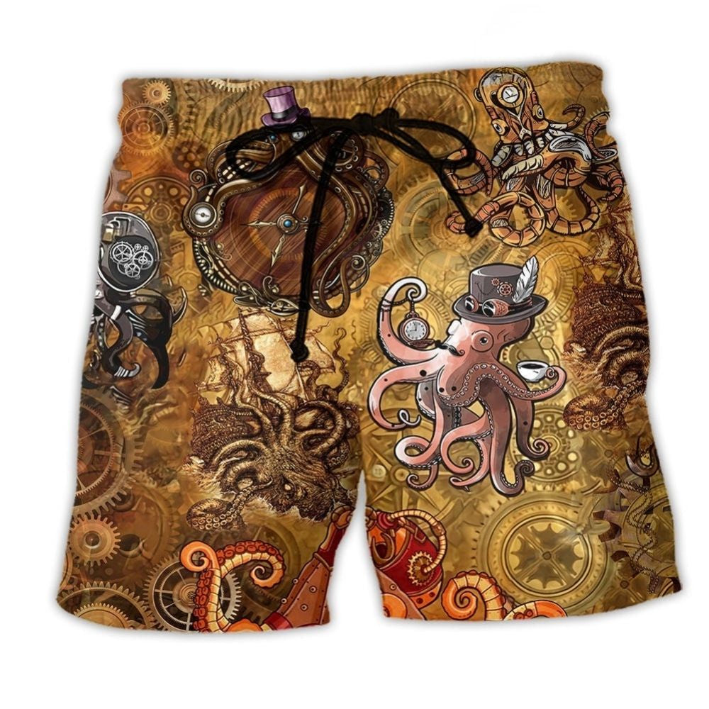Octopus Steampunk Retro - Beach Short