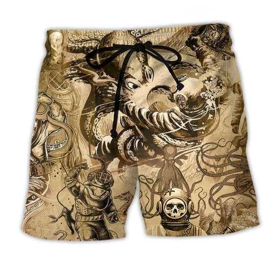 Ocean Life Is A Beach Fun Dive - Beach Short