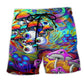 Hippie Peace Life Mushroom Art – Beach Short