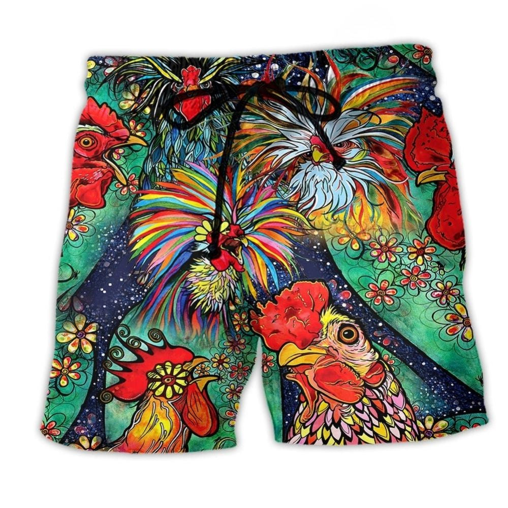 Chicken Farm Love Colorful Style – Beach Short