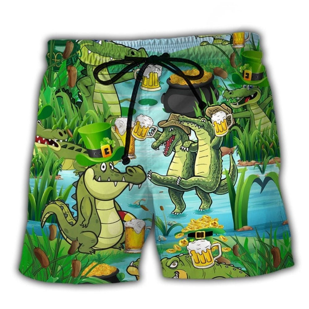 Crocodile Beer Lover Funny Style – Beach Short