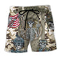 Veteran US Skull Honor Style – Beach Short